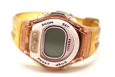 Fossil FSL DQ-1128 Digital Pink Orange Women Watch NEED Battery • $15