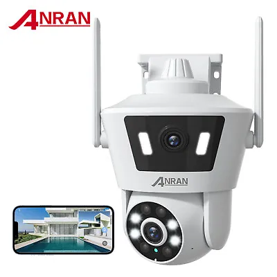 ANRAN 4MP Double Lens HD Wireless Security Camera Home WiFi Outdoor Night Vision • $59.99