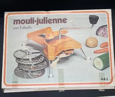 Vintage 70s Moulinex 445 Mouli-Julienne 5 Disc Slicer Shredder Grater France Org • $24.99