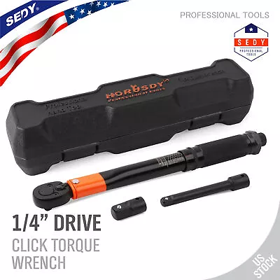 1/4  Drive Click Torque Wrench Snap Socket Ratcheting 20~200 IN-LB/2.26~22.6N-M • $24.29