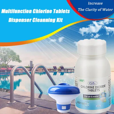 Chemical Chlorine Tablet 100G Dispenser Swimming Pool Hot Tub Lay-Z Spa Sanitize • £5.99