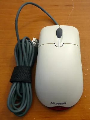 Vintage Off White Microsoft Wheel Mouse Optical USB Mouse 1.1/1.1a - PLZ Read • $13.45