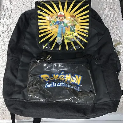 $34.95 • Buy Vintage 1999 Nintendo Pokemon Gotta Catch 'Em All! Backpack Bookbag Ash Pikachu