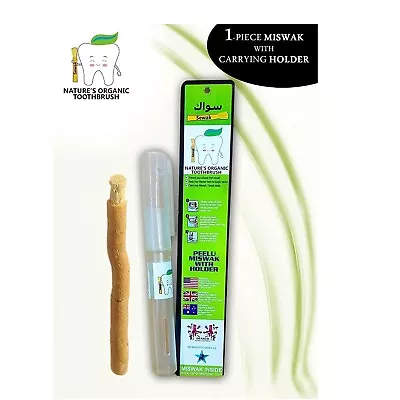 Miswak Stick Natural Chewable Toothbrush Sticks Miswaak Siwak Organic Wooden To • £5.97