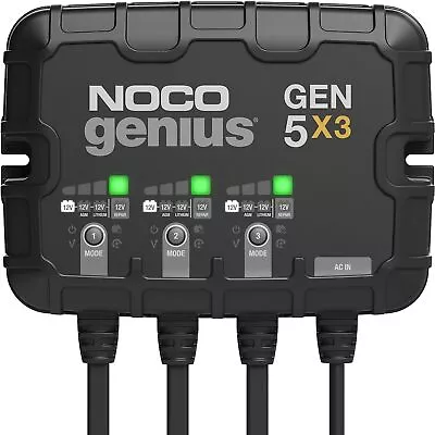 Genius GEN5X3 3-Bank15A (5A/Bank) Smart Marine Battery Charger 12V Waterproof • $179.69