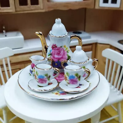 8x 1:12 Dollhouse Miniature Dining Ware Porcelain Tea Set Dish Cup Plate QAB_ji • $6.32