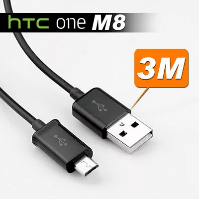 3M Cord Sync Micro USB Charge Data Cable For HTC ONE M8 M7 801e One SV XL • $7.50