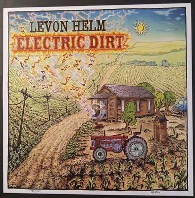 Levon Helm The Band-Electric Dirt Art Print 18X18 Signed By Mike Dubois (38/200) • $49
