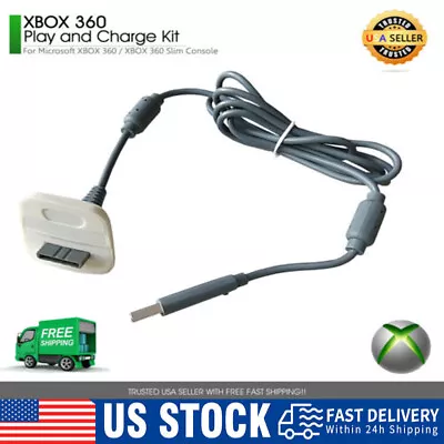 USB Charging Adapter Cable Cord For Microsoft Xbox 360 Wireless Game Controller • $5.99