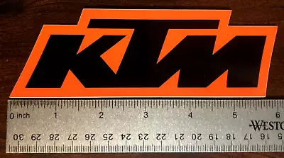 KTM STICKER 6 In X 2 In Black/Orange Motorsports MX ATV Decal • $5.95