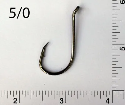 PACK OF 100 Size 5/0 TACKLEWORKS Octopus J Hooks 8299 • $13.45