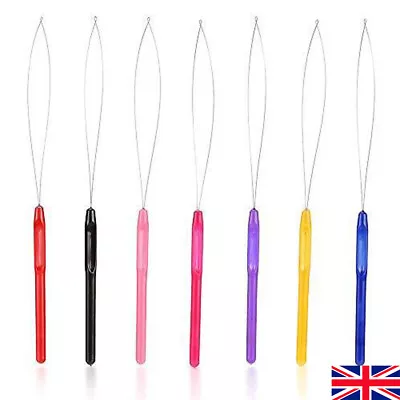 Nano Ring Micro Beads Hair Extension Pulling Loop Hook Tool Threader • £2.70