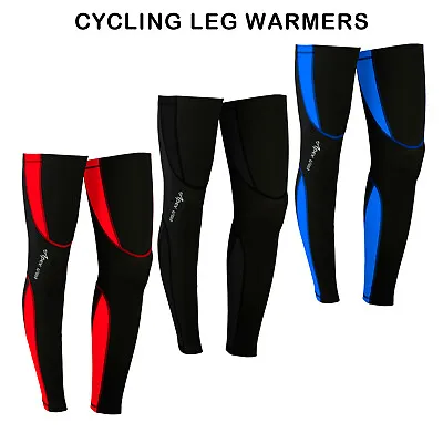 Mens Cycling Leg Warmers Winter Running Thermal Roubix Cycle Knee • $11.99