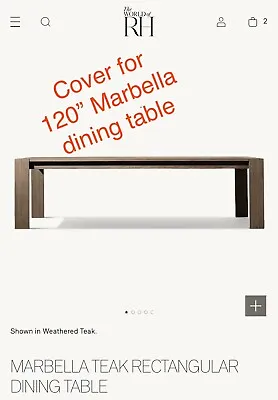 ✨NEW✨ RH RESTORATION  HARDWARE Marbella 120” Rectangle Dining Table Cover • $275