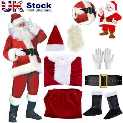 £21.99 • Buy Adult Christmas Santa Claus Cosplay Suit Costume Fancy Dress Party Outfit Xmas