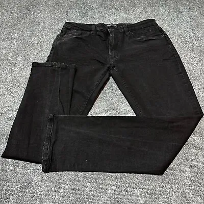 Kenneth Cole Jeans Mens 32x32 Black Denim Low Rise Slim Fit Five Pockets • $18.99