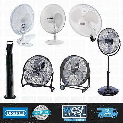 £61.99 • Buy Cooling Fan Desk Pedestal Tower Floor Drum Oscillating Stand Home Office