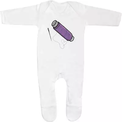 'Sewing Needle And Thread' Baby Romper Jumpsuits / Sleep Suits (SS038805) • £9.99