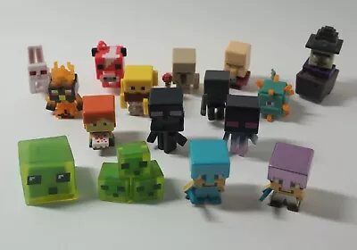 Minecraft Mini Figure Lot Diamond Steve Enderman Blaze Slime Mooshroom 16 Pieces • $4.99