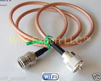 6 -10' RG142 N Female To UHF Male PL-259 Silver Coated RF Cable • $19.79