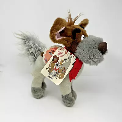 NWT Disney Oliver & Company DODGER 12  Plush Dog Poseable 1988 Sears Vintage • $18.88