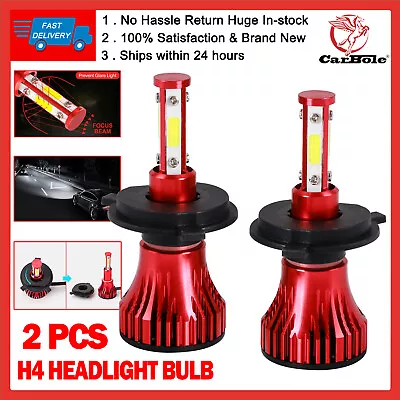 H4 9003 LED Headlight Kit Lamp Bulbs Globes High Low Beam Upgrade 380000LM 4Side • $21.89