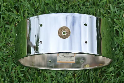 1960's GRETSCH 4160 14  CHROME / BRASS SNARE DRUM SHELL For YOUR DRUM SET! E357 • $202.45