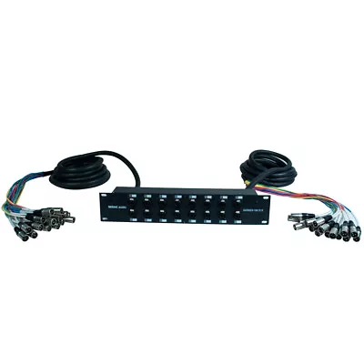 XLR TRS Rack Splitter Snake Cable - 16 24 32 Channel - 15' + 15' Or 15' + 30' • $274.99