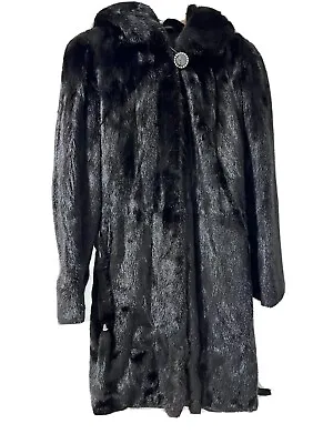 Natural Mink Coat Size S Dark Brown • $375