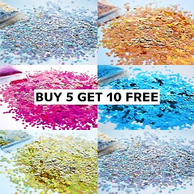 £1.45 • Buy Chunky Craft  Glitter Mix 3mm Cosmetic Grade Arts Crafts Glitter 5g 10g 25g 3ml