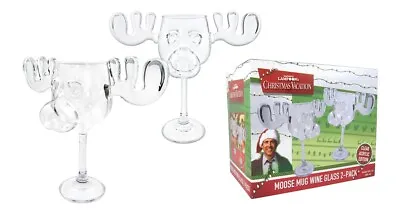 National Lampoon's Christmas Vacation Moose Mug Wine Glasses Set Of 2 | 8oz • $28