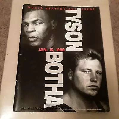 MIKE TYSON Vs. FRANCOIS BOTHA 1999 World Heavyweight Boxing Program  • $30