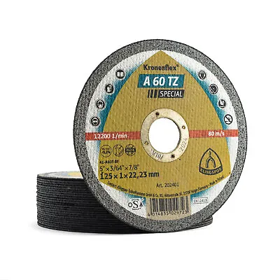 Klingspor 125mm 5  X 1.0mm Cutting Disc - Box Of 25 - Inox A 60 TZ - 202401 • $62.99