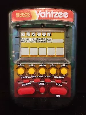 Vintage Milton Bradley Electronic Handheld Yahtzee Dice Game 1995 [Working] • $20