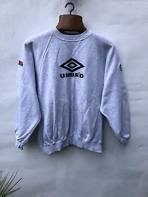 Umbro Pro Training Sweatshirt Men’s Large Marl Grey Vintage 90s Embroidered Logo • £59.99