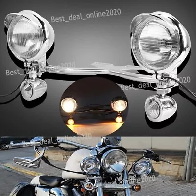 Passing Light Bar Turn Signal For Yamaha V-star XVS 950 1100 1300 Classic Tourer • $67.37