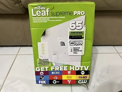 Open Box Mohu Leaf Supreme Pro Amplified Indoor HDTV Antenna W/ Signal Indicator • $44.99