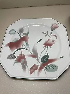 Vintage SET OF 4 Mikasa Continental Silk Flowers 10 1/4” Dinner Plates • $23.90