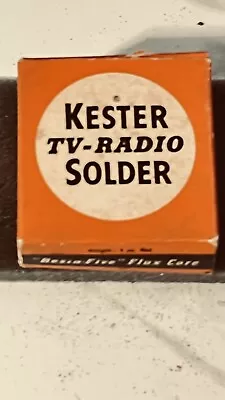 Vintage KESTER Metal Mender Acid Core Solder & TV-RADIO Solder Resin Flux Core • $0.99