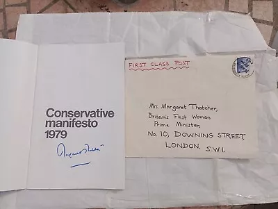 Margaret Thatcher Signed Conservative Manifesto 1979 • $61.66