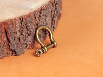 10X 9mm Antique Copper D Shackle Clasp For Keyring Keychain Bracelet Connector • $9.97