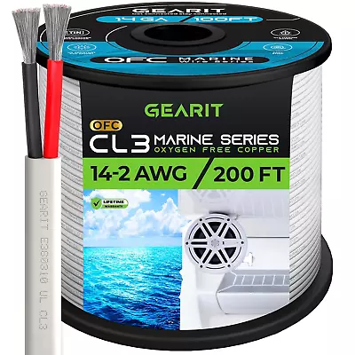 14/2 Marine Wire (200 Feet) 14AWG Gauge - Tinned OFC Copper/Marine Grade Speaker • $130.99