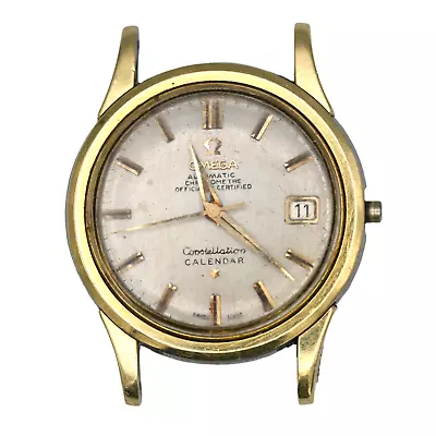 Vintage Omega Automatic Constellation Calendar Date Watch Head Gold Fill As Is • $155.50