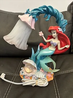 Little Mermaid Disney Lamp Ariel Seaflower Light Pearl Doesn’t Light Up Rare • $270.44