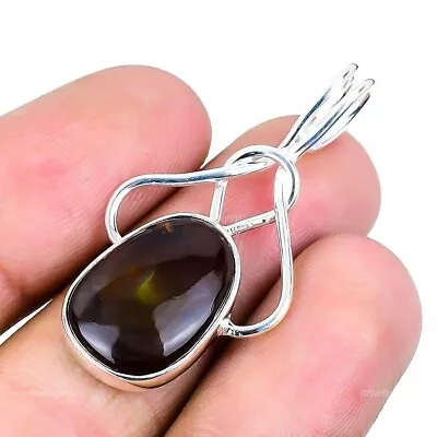 Natural Mexican Fire Opal Gemstone Pendant 925 Sterling Silver Jewelry For Women • $11.99