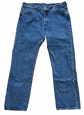 Men's Levi's 501 Original Straight Fit Denim Jeans 36x32 Medium Stone Wash • $14.99