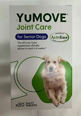 Lintbells Yumove Senior Dog Joint Supplement For Older Stiff Dogs - Pack Of 80 • £17.99