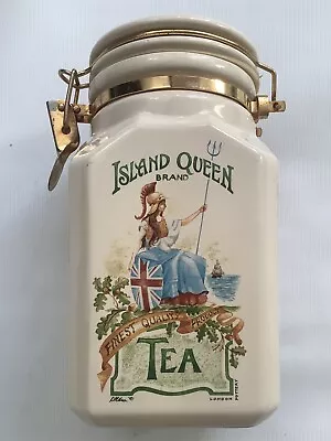 The London Pottery Company Island Queen Brand Tea Storage Jar 1991 • £8.99