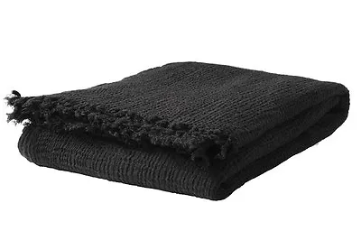 Ikea Svartan Throw - Black Beauty In Softest Wool/acrylic PLUS BONUS GIFT! • £27.50