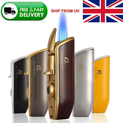 £14.99 • Buy Galiner Cigar Lighter 3 Jet Flame Torch With Cigar Punch Gas Butane Refillable